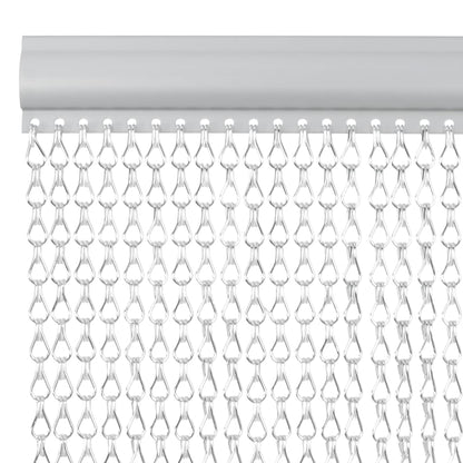 Chain Door Fly Screen 100x212 cm Aluminium