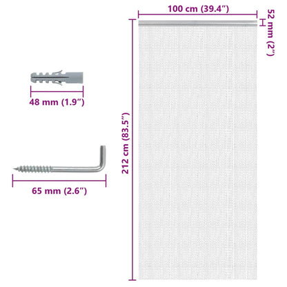 Chain Door Fly Screen 100x212 cm Aluminium