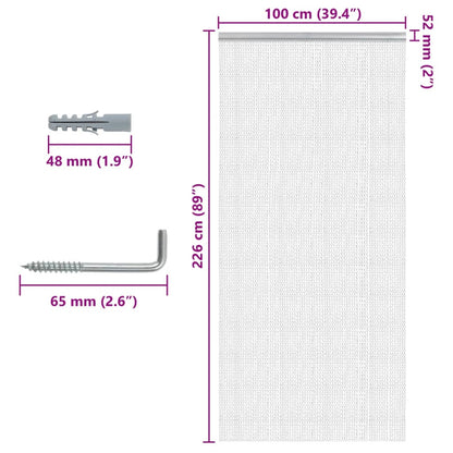 Chain Door Fly Screen 100x226 cm Aluminium