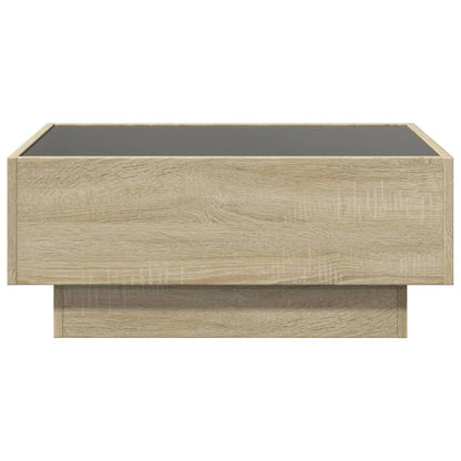 Coffee Table with LED Sonoma Oak 70x50x30 cm Engineered Wood