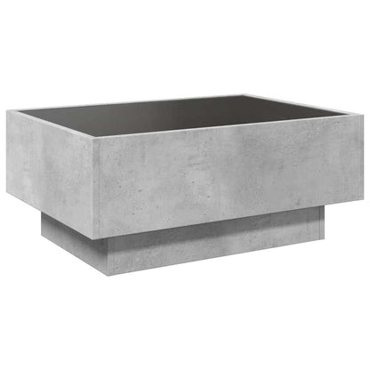 Coffee Table with LED Concrete Grey 70x50x30 cm Engineered Wood