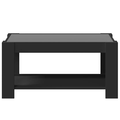 Coffee Table with LED Black 93x53x45 cm Engineered Wood