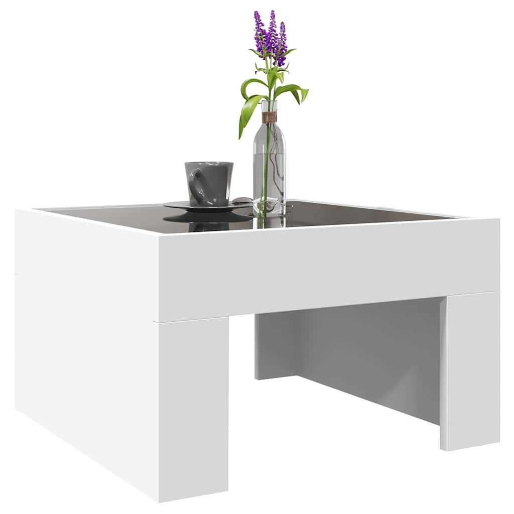 Coffee Table with Infinity LED White 50x50x30 cm