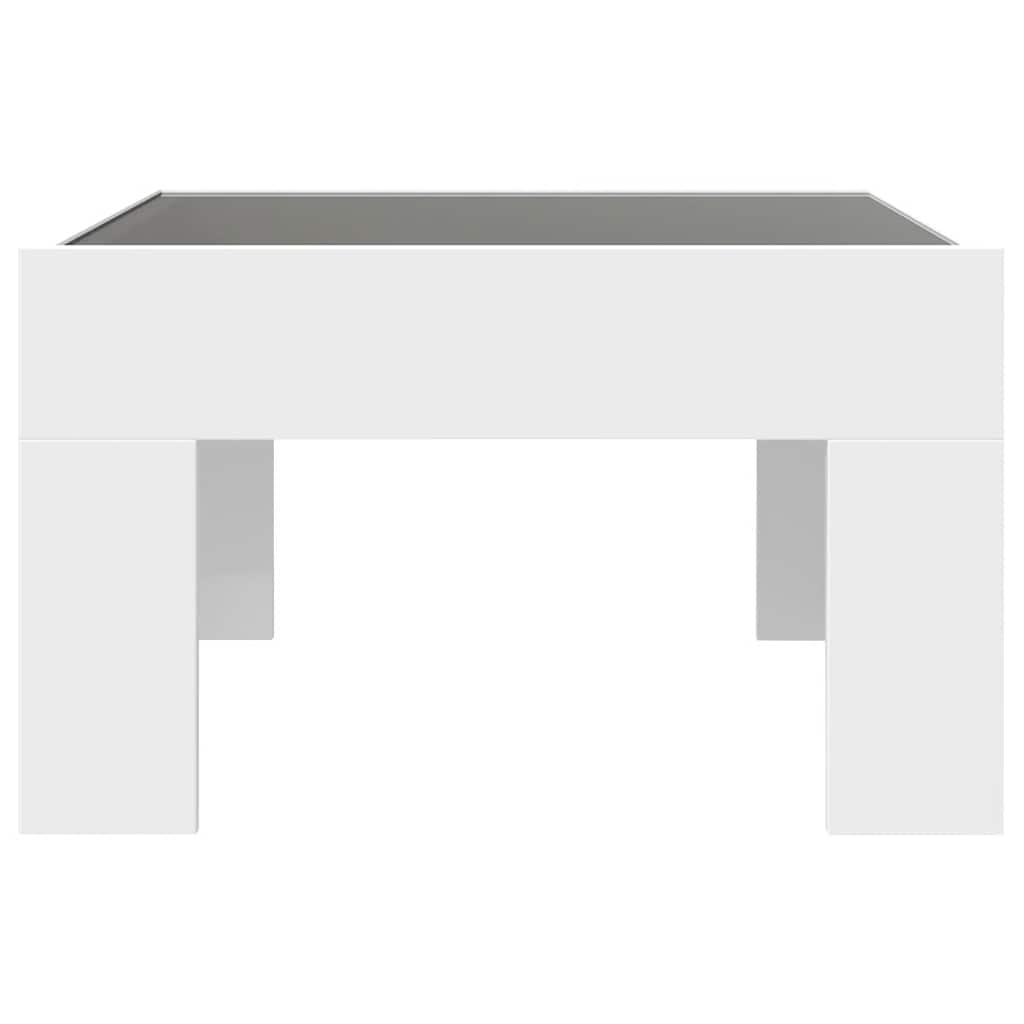 Coffee Table with Infinity LED White 50x50x30 cm