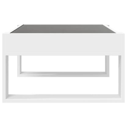 Coffee Table with Infinity LED White 70x53x30 cm