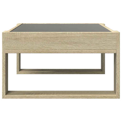 Coffee Table with Infinity LED Sonoma Oak 70x53x30 cm