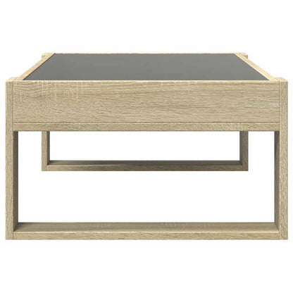 Coffee Table with Infinity LED Sonoma Oak 90x53x30 cm