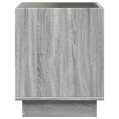 Coffee Table with Infinity LED Grey Sonoma 40x40x50 cm