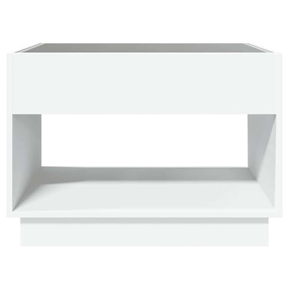 Coffee Table with Infinity LED White 70x50x50 cm
