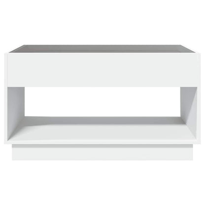 Coffee Table with Infinity LED White 90x50x50 cm