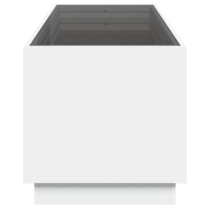 Coffee Table with Infinity LED White 90x50x50 cm