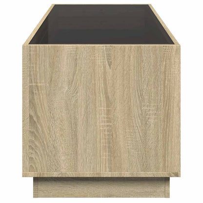 Coffee Table with Infinity LED Sonoma Oak 90x50x50 cm