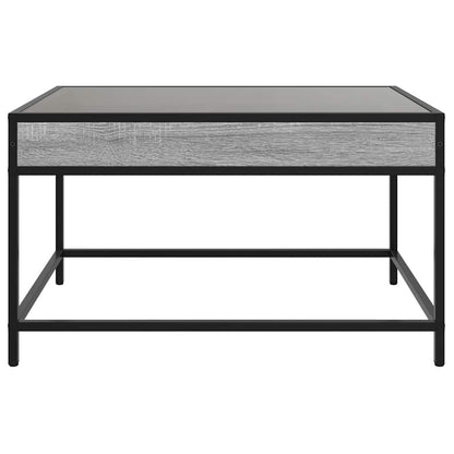Coffee Table with Infinity LED Grey Sonoma 70x50x41 cm