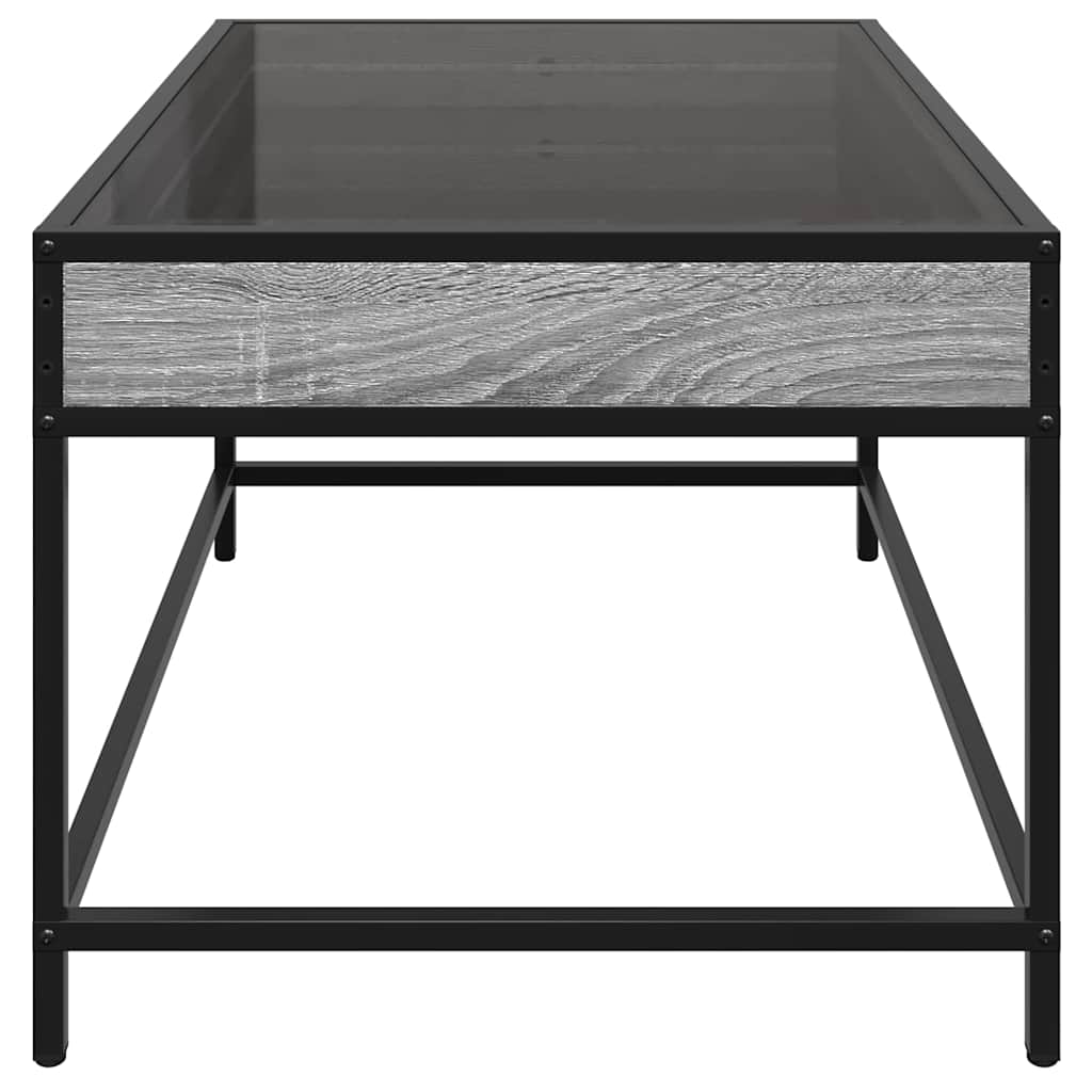 Coffee Table with Infinity LED Grey Sonoma 70x50x41 cm