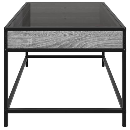 Coffee Table with Infinity LED Grey Sonoma 70x50x41 cm