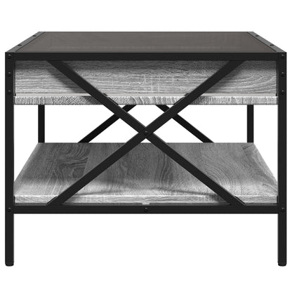Coffee Table with Infinity LED Grey Sonoma 70x50x38 cm