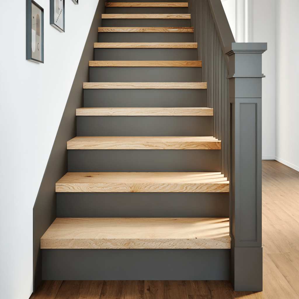 Stair Treads 4 pcs Untreated 80x25x2 cm Solid Wood Oak