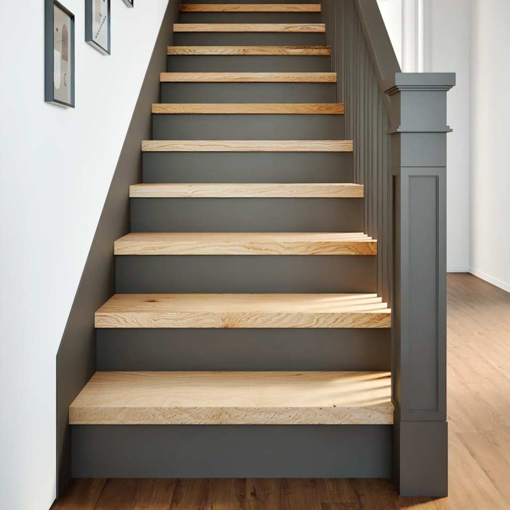 Stair Treads 12 pcs Untreated 80x25x2 cm Solid Wood Oak