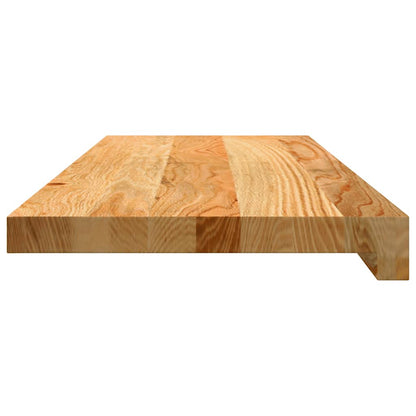 Stair Treads 8 pcs Light Brown 70x25x2 cm Solid Wood Oak