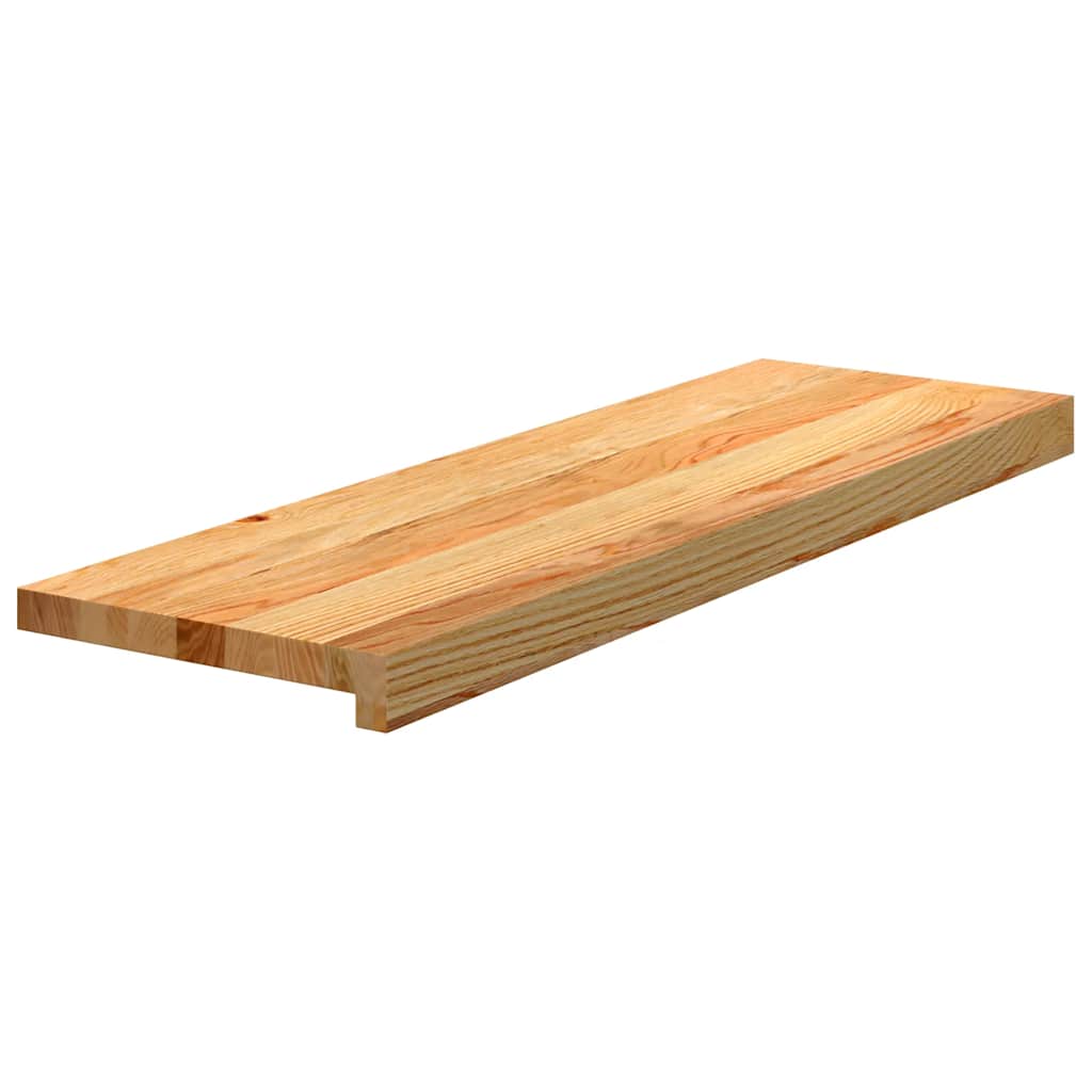 Stair Treads 8 pcs Light Brown 80x30x2 cm Solid Wood Oak