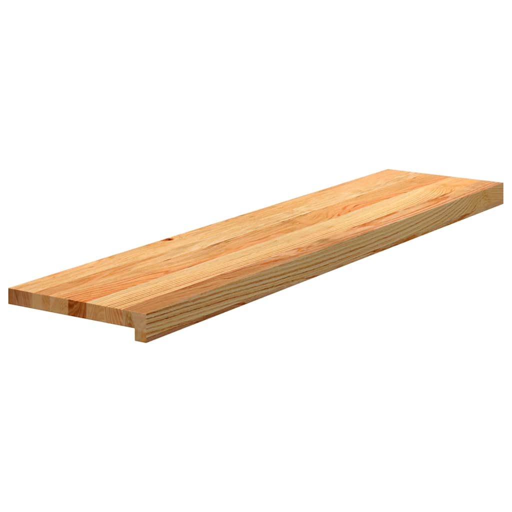 Stair Treads 12 pcs Light Brown 110x30x2 cm Solid Wood Oak
