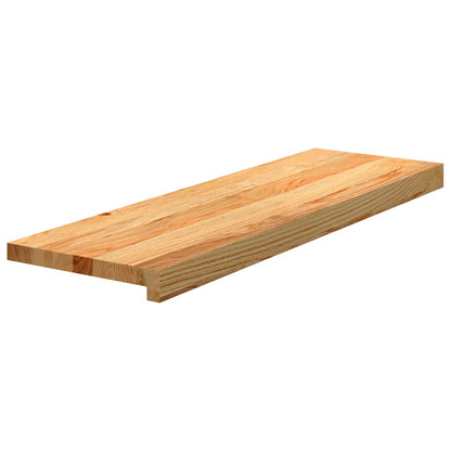 Stair Treads 20 pcs Light Brown 80x30x2 cm Solid Wood Oak