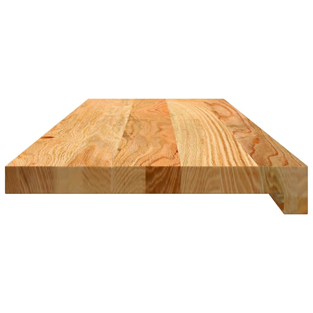 Stair Treads 20 pcs Light Brown 80x30x2 cm Solid Wood Oak