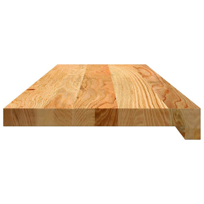 Stair Treads 20 pcs Light Brown 80x30x2 cm Solid Wood Oak