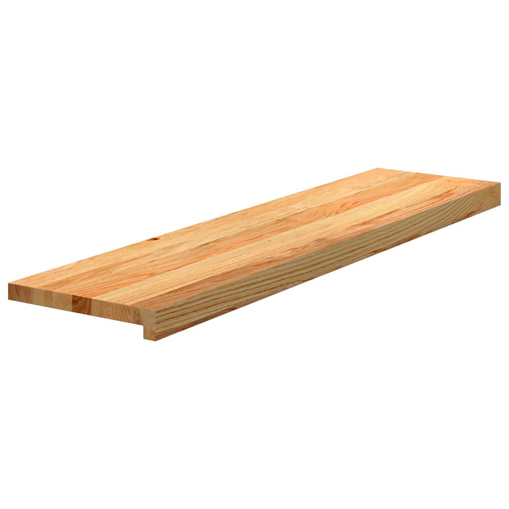 Stair Treads 20 pcs Light Brown 110x30x2 cm Solid Wood Oak