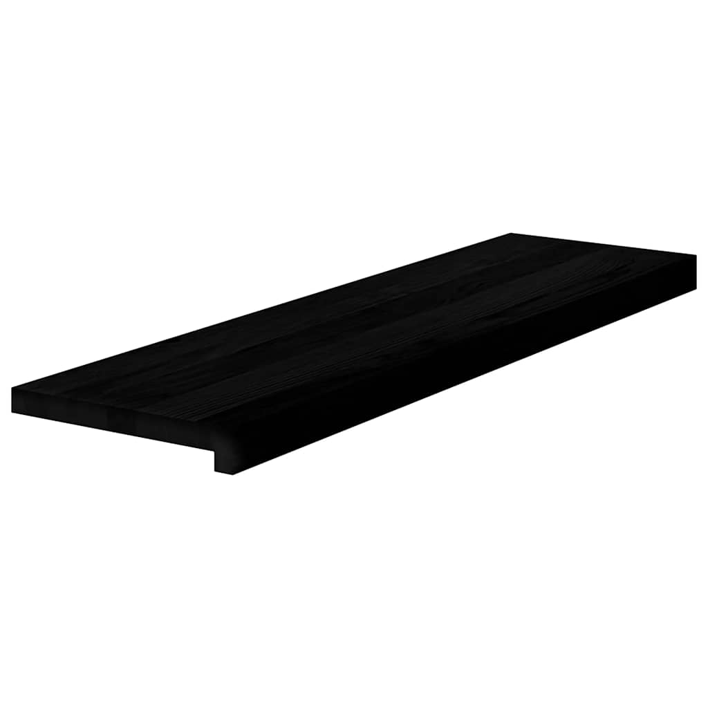 Stair Treads 4 pcs Dark Brown 90x25x2 cm Solid Wood Oak