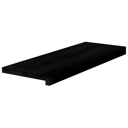 Stair Treads 4 pcs Dark Brown 70x30x2 cm Solid Wood Oak