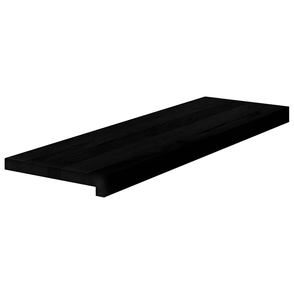 Stair Treads 8 pcs Dark Brown 80x25x2 cm Solid Wood Oak