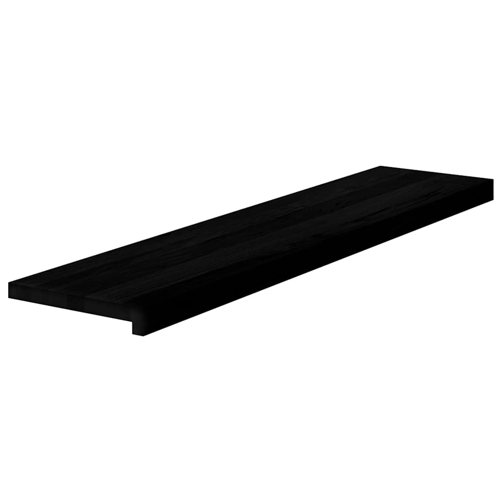 Stair Treads 8 pcs Dark Brown 110x25x2 cm Solid Wood Oak