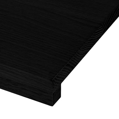 Stair Treads 8 pcs Dark Brown 110x25x2 cm Solid Wood Oak