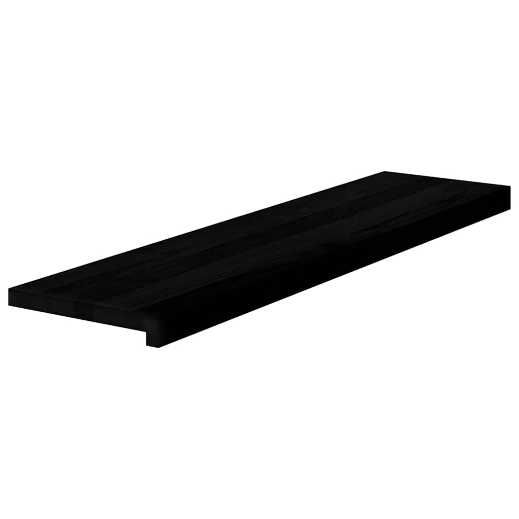 Stair Treads 8 pcs Dark Brown 100x30x2 cm Solid Wood Oak