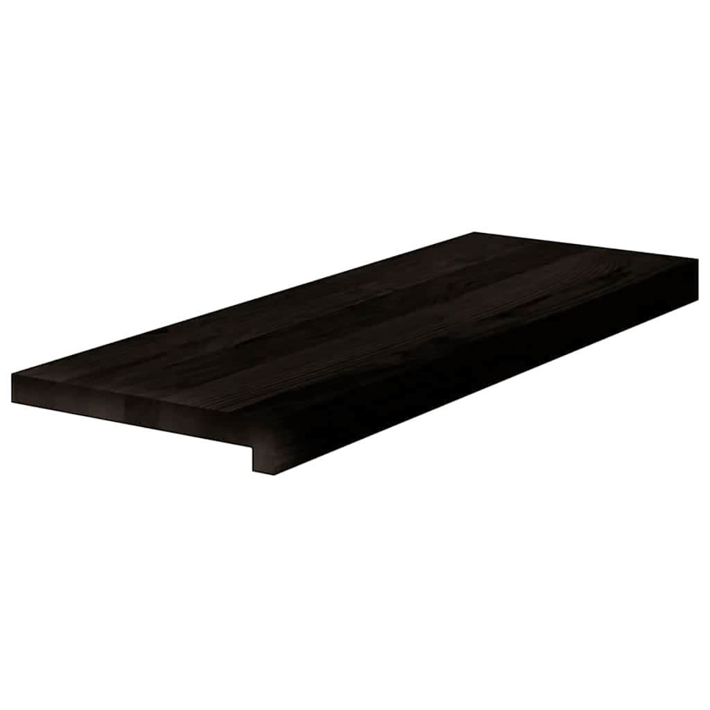 Stair Treads 12 pcs Dark Brown 70x25x2 cm Solid Wood Oak
