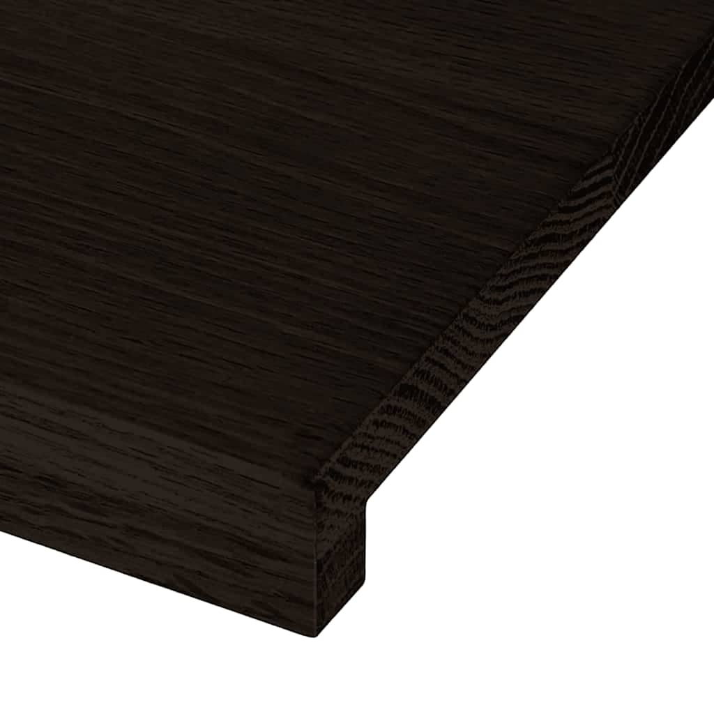 Stair Treads 12 pcs Dark Brown 70x25x2 cm Solid Wood Oak