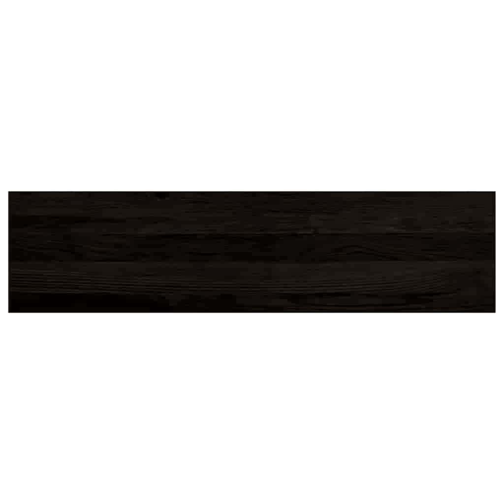 Stair Treads 12 pcs Brown Black 100x25x2 cm Solid Wood Oak