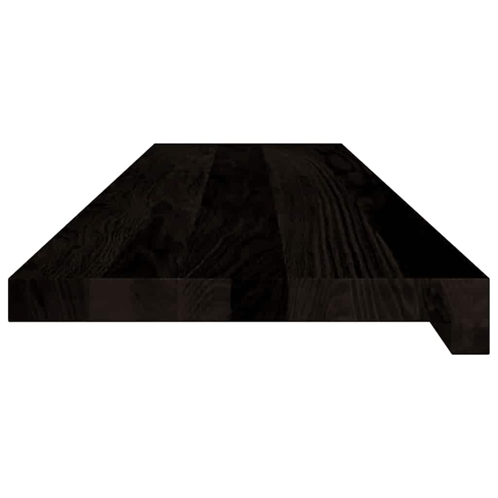 Stair Treads 12 pcs Dark Brown 100x25x2 cm Solid Wood Oak