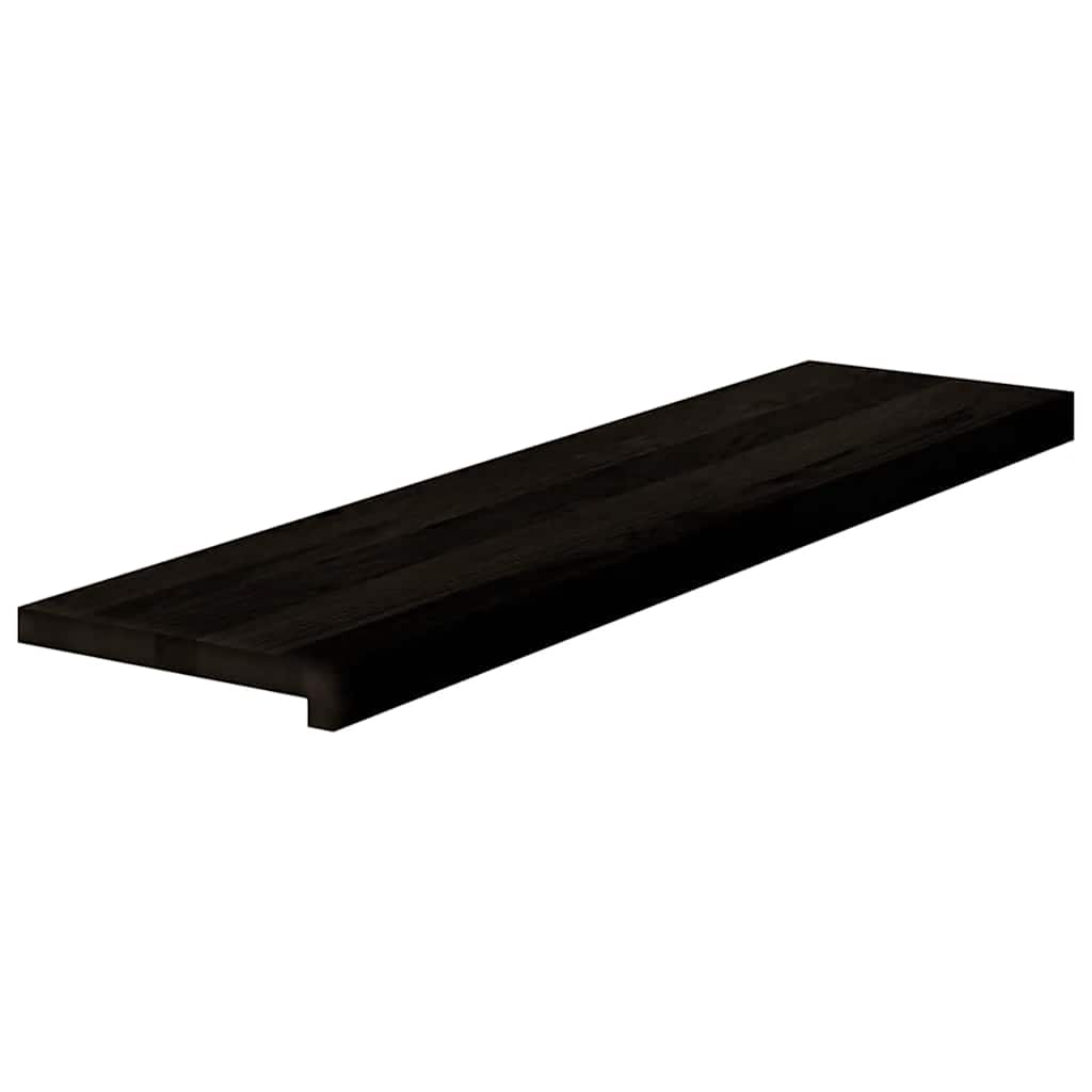 Stair Treads 12 pcs Dark Brown 100x30x2 cm Solid Wood Oak