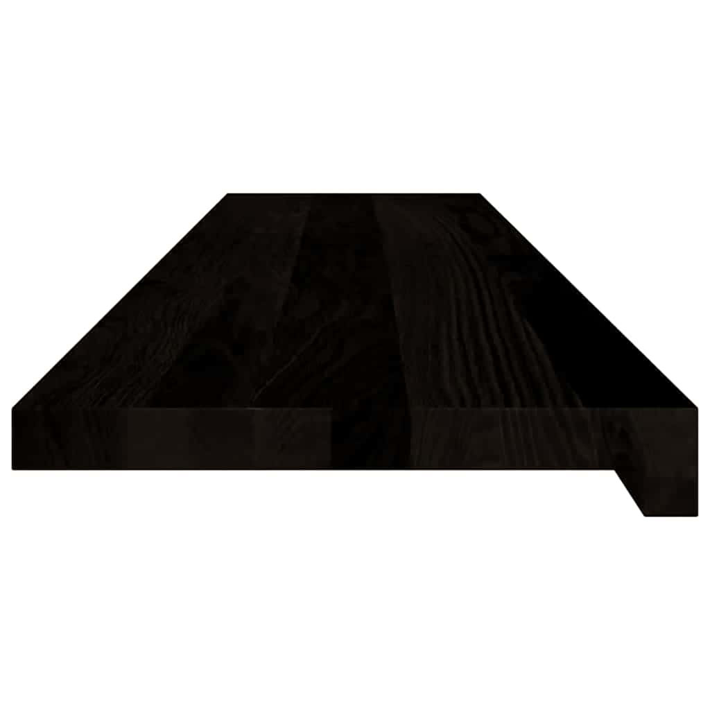 Stair Treads 12 pcs Brown Black 110x30x2 cm Solid Wood Oak