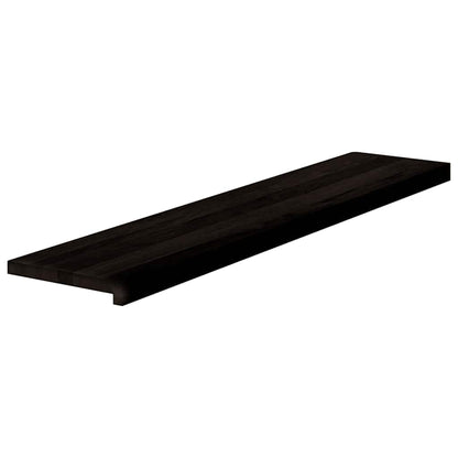 Stair Treads 12 pcs Brown Black 120x30x2 cm Solid Wood Oak