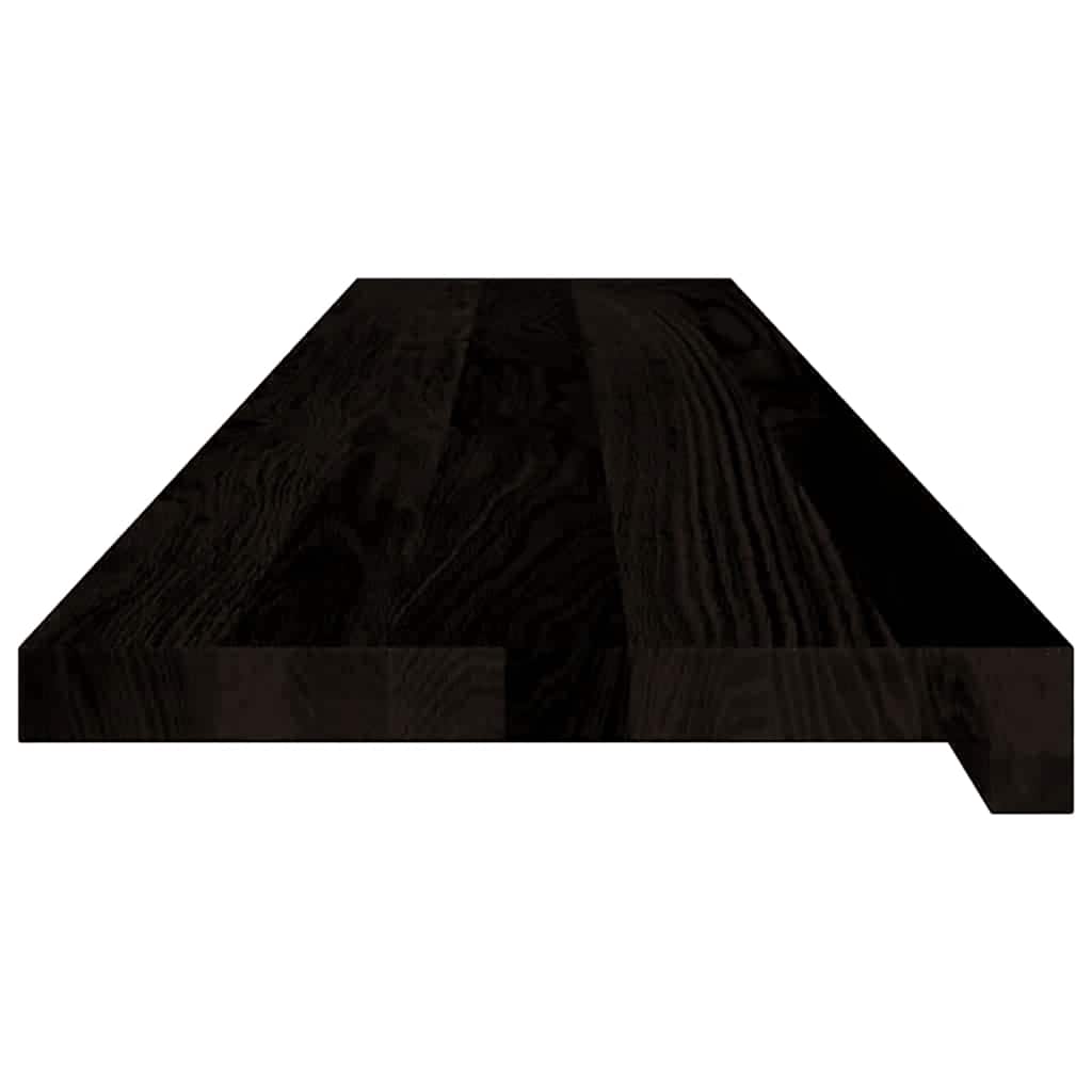 Stair Treads 12 pcs Brown Black 120x30x2 cm Solid Wood Oak