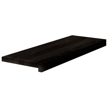 Stair Treads 16 pcs Brown Black 70x25x2 cm Solid Wood Oak