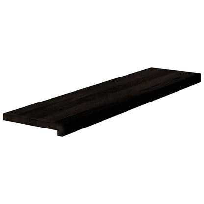 Stair Treads 16 pcs Dark Brown 100x25x2 cm Solid Wood Oak