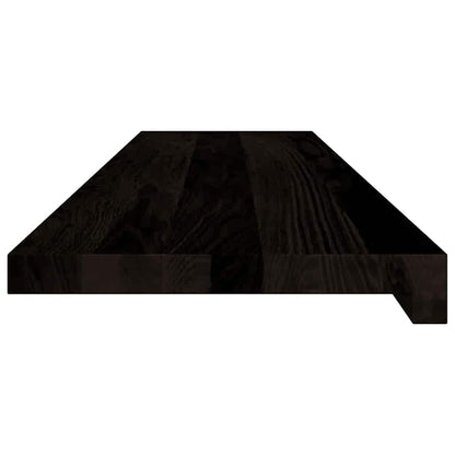 Stair Treads 16 pcs Dark Brown 100x25x2 cm Solid Wood Oak