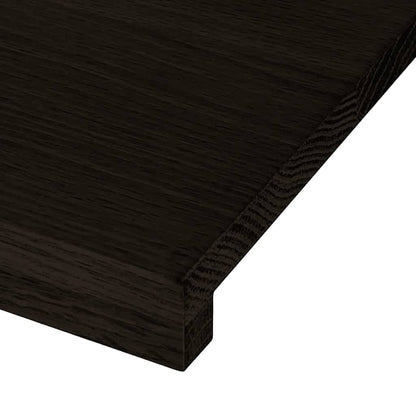 Stair Treads 16 pcs Dark Brown 100x25x2 cm Solid Wood Oak
