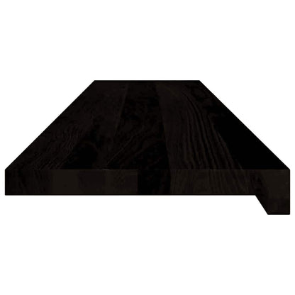 Stair Treads 16 pcs Brown Black 110x30x2 cm Solid Wood Oak