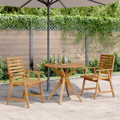 3 Piece Garden Dining Set Solid Wood Acacia