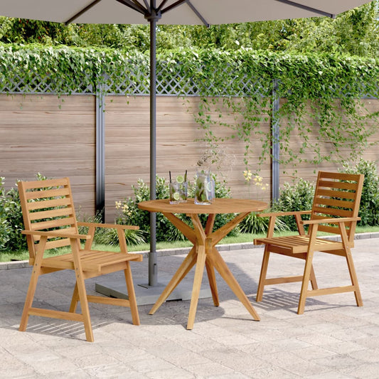 3 Piece Garden Dining Set Solid Wood Acacia